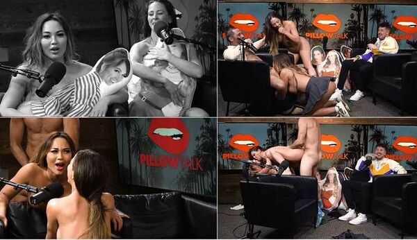 Kazumi Squirts And Cherie Deville Threesome On talk Podcast